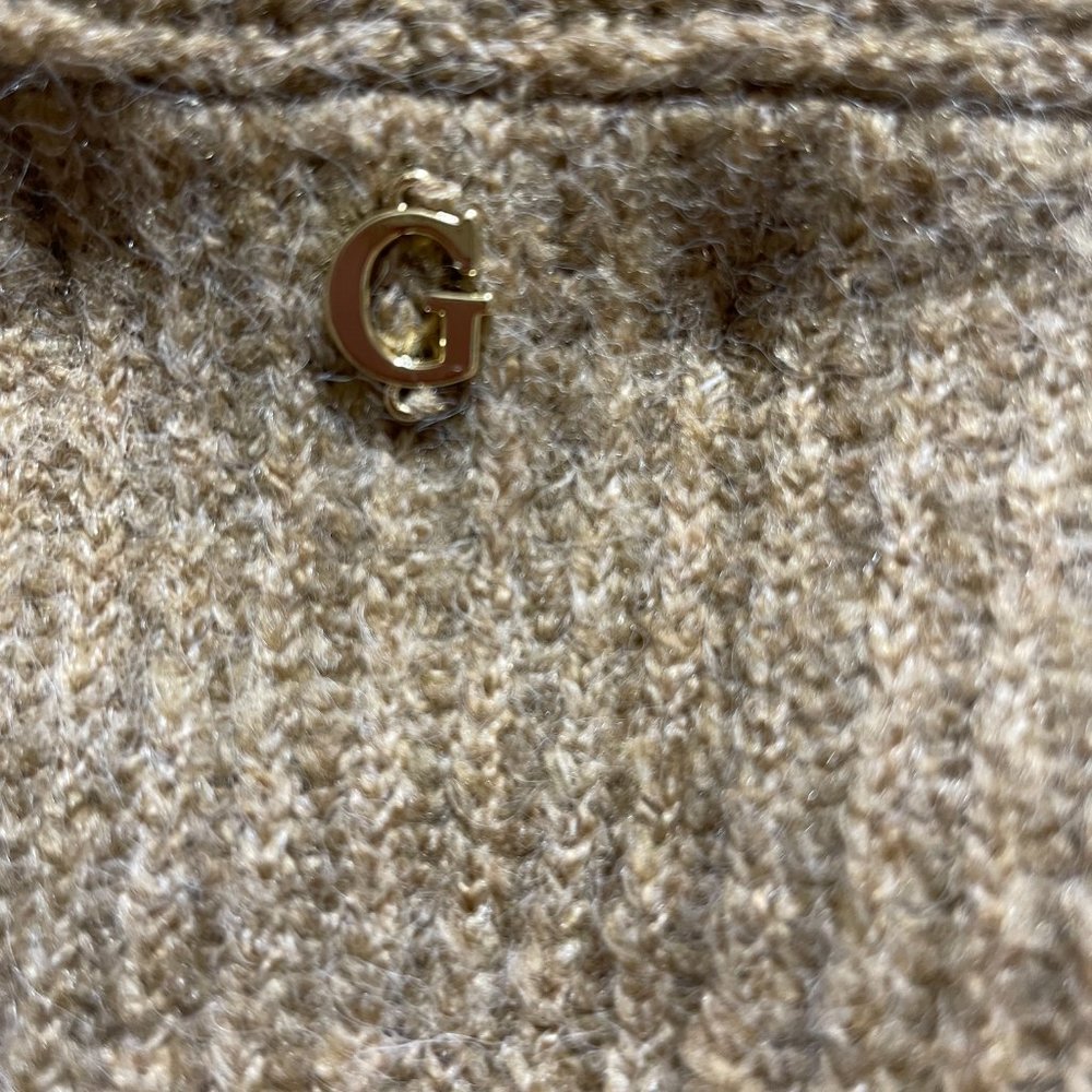 Guess Nora Wrap Sweater Camel Size Small NWT - Picture 7 of 9